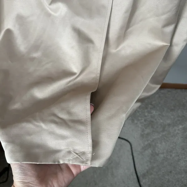 NEW H&M Trench Coat Womens XS Beige Khaki Double Breasted Belted Long $139MSRP - Image 9