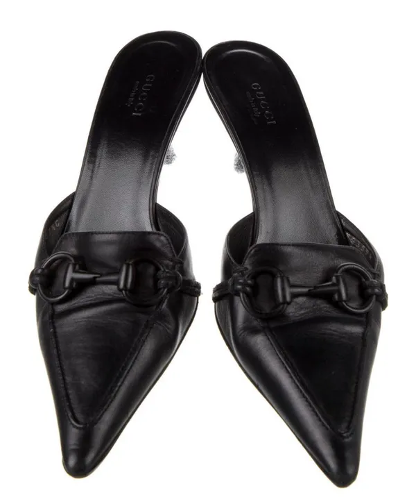 Gucci Horsebit Accent Leather Mules - Image 5
