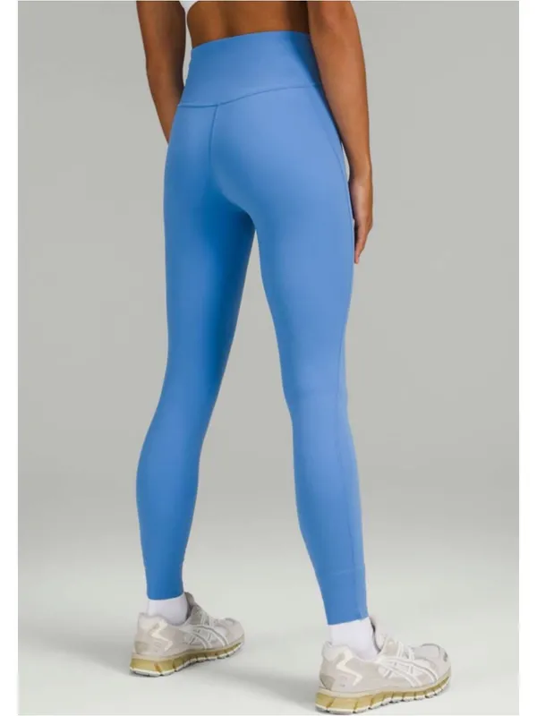 Lululemon base pace leggings brushed nulux for cold weather 6 blue Nile - Image 2