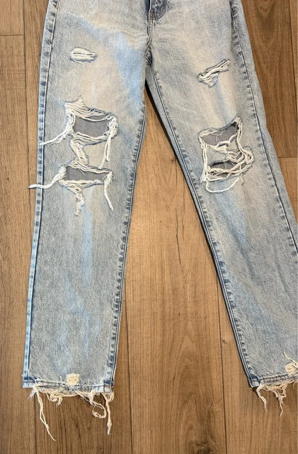 Lulus Daze Denim Jeans High Rise Distressed - Image 2