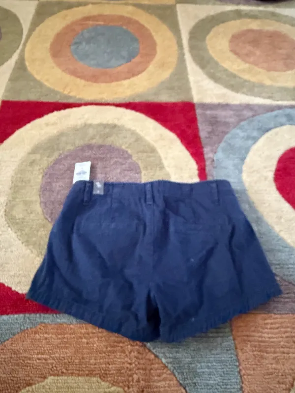 NWT Abercrombie & Fitch Y2K Style Low Rise Chino Shorts Navy Blue Women’s Size 2 - Image 7