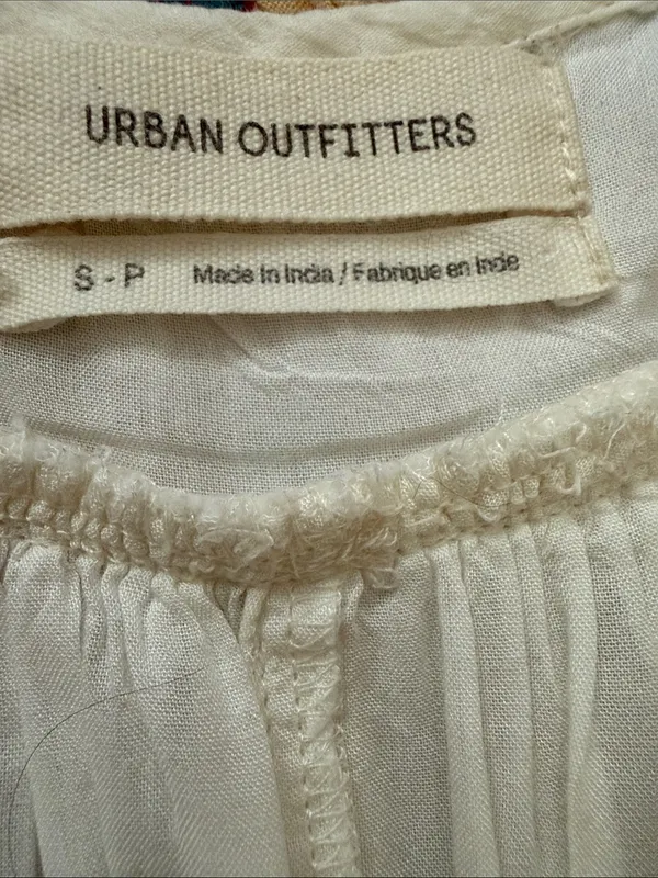 Urban Outfitters Off-White Swiss Dot U-Back Empire Babydoll Midi Maxi Dress - Image 4