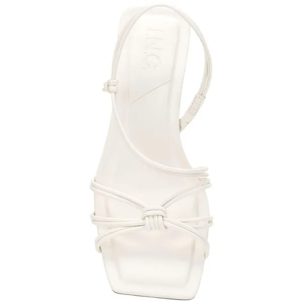 INC International Concepts Womens Nahari Dress Sandals Heels White Smooth 8M - Image 10