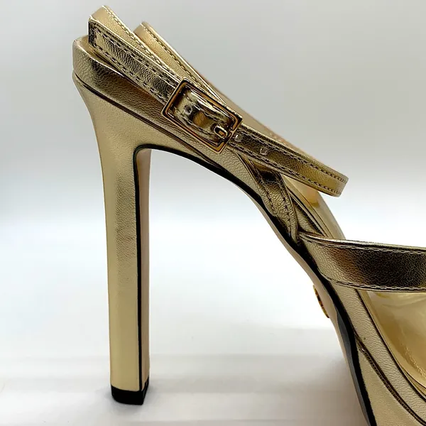 Zara NWT Dazzling Golden Strappy High Heel Shoes **Size 41/USA Size 10**🔥🔥 - Image 4