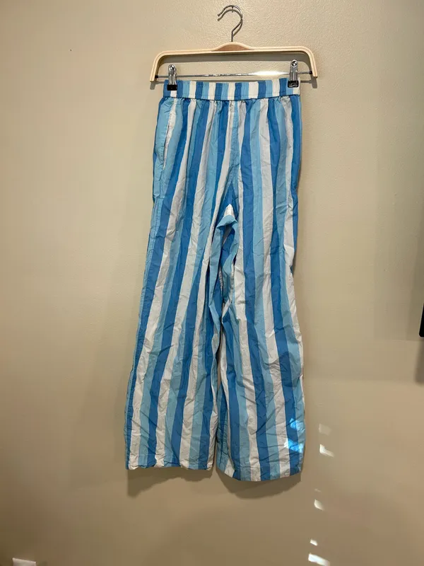 Anthropologie blue and white striped pajama pants - Image 5