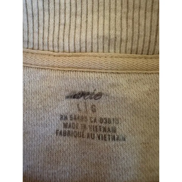 Aerie Womens Oversized‎ Camo Sweatshirt Green Cream Crew Neck 4427-6026-5 L - Image 5