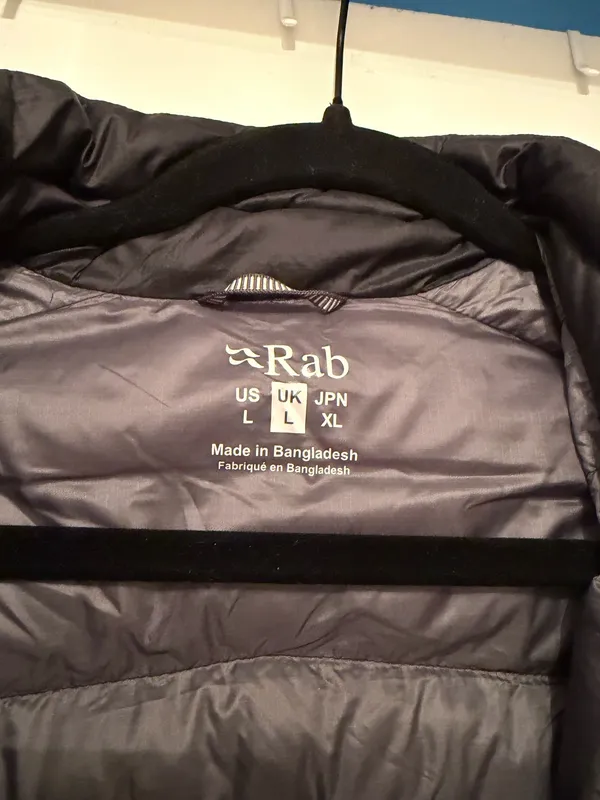 Men's Black Lightweight Quilted Puffer Jacket Size L - Image 3