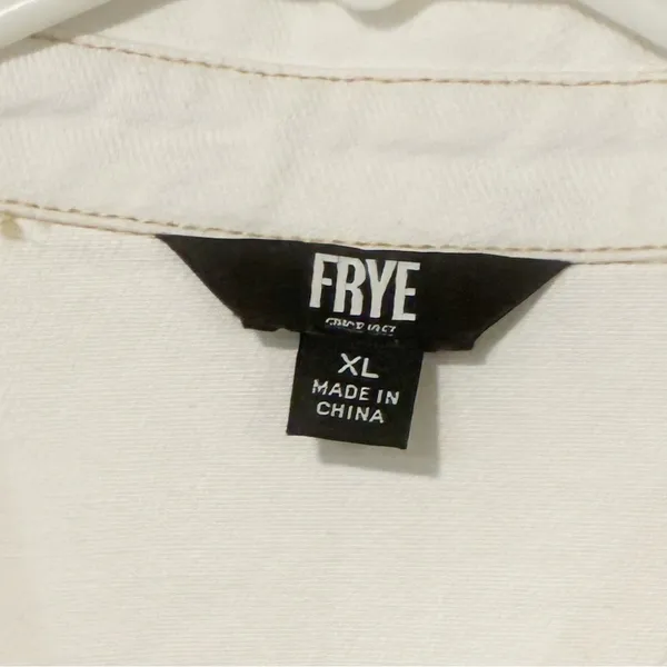 Frye Women's Size‎ XL White Long Sleeve Denim Button Front Mini Dress - Image 4