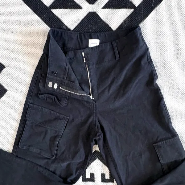 Wilfred Free Picture Wide Leg Cargo Pants in Black Size 4 - Image 12