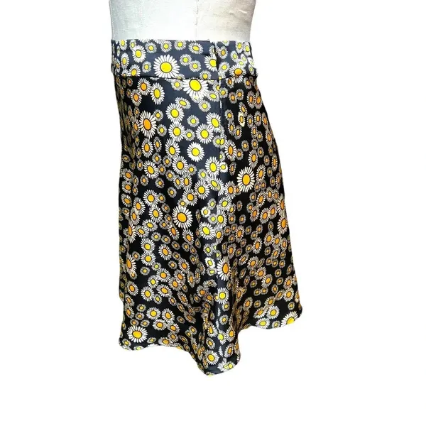 Free People Phoebe Daisy Print Mini Skirt Black Orange Size 2‎ - Image 5