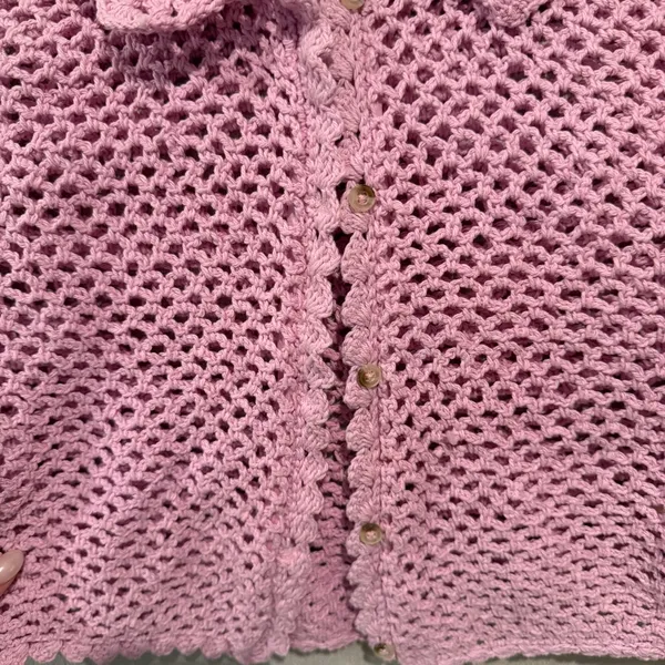 Free People Lily Pink Crochet Top - Image 8