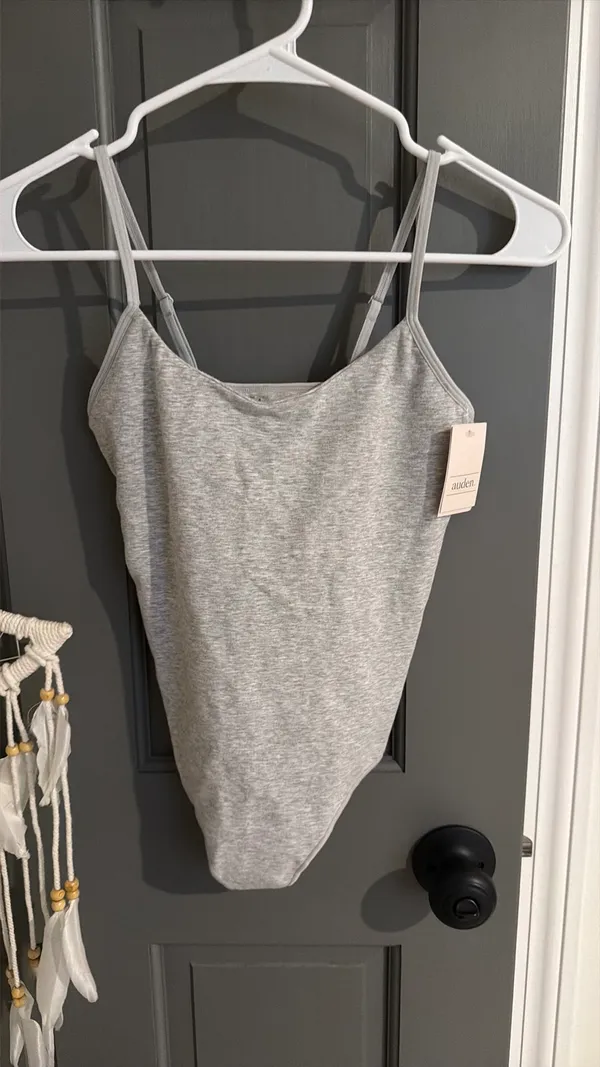Grey Auden lightly lined bodysuit Gray - Image 3