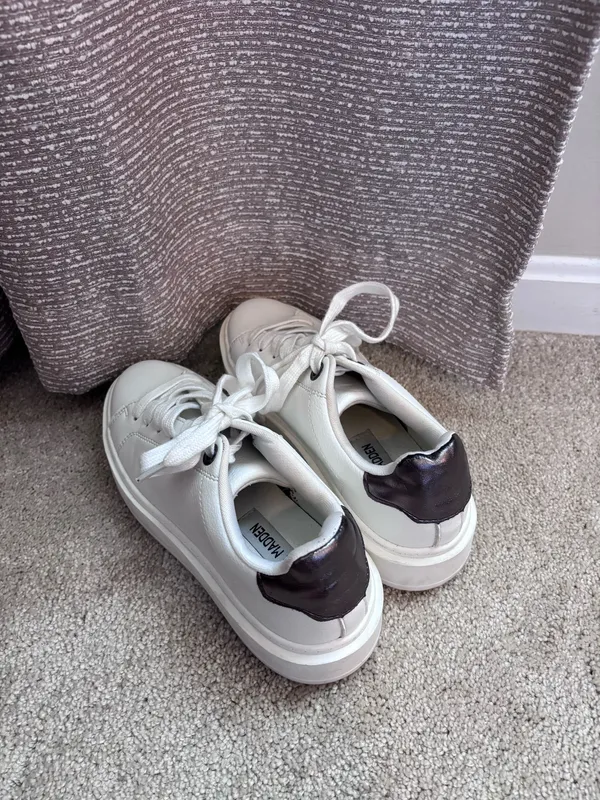 Steve Madden Platform Sneakers White - Image 2