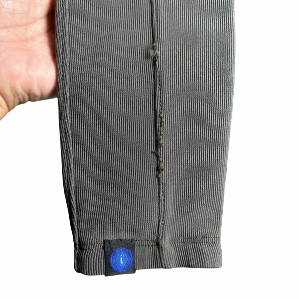 Irideon Riding Tights Womens L Gray Suede Knee Patch Equestrian Breeches USA - Image 8