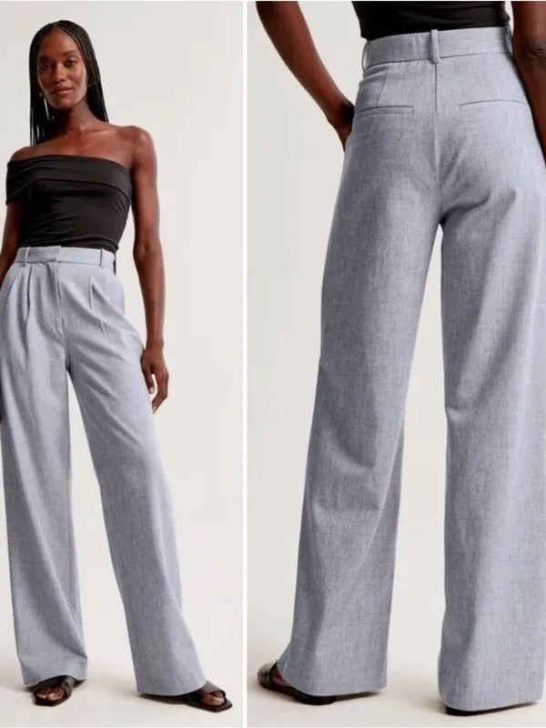 ABERCROMBIE & FITCH Curve Love A&F Sloane Tailored Wide Leg Pant Size 30 | 10L - Image 12