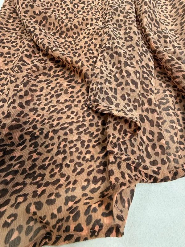 aerie Brown Leopard Print Swim Coverup - Image 2
