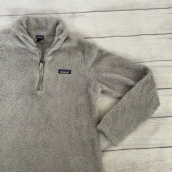 Los Gatos 1/4 Zip Jacket Quarter Zip Fleece Pullover Size Medium Grey - Image 3
