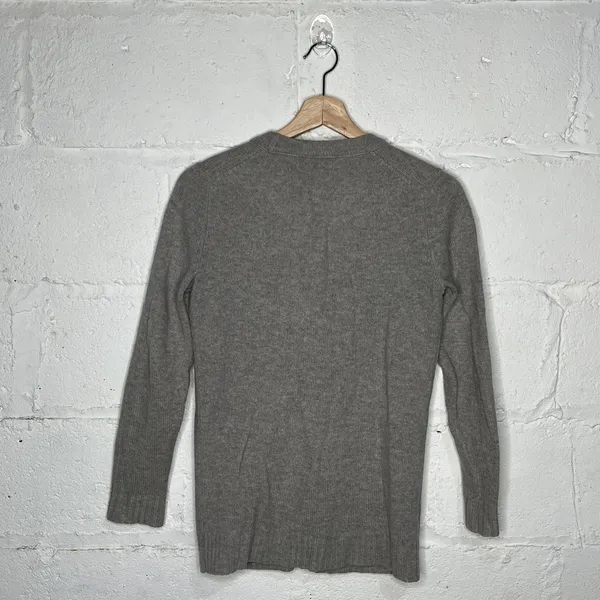 Madewell Woman's Coffee Shop‎ Button V-Neck Cardigan Merino Wool Sweater Size XS - Image 3