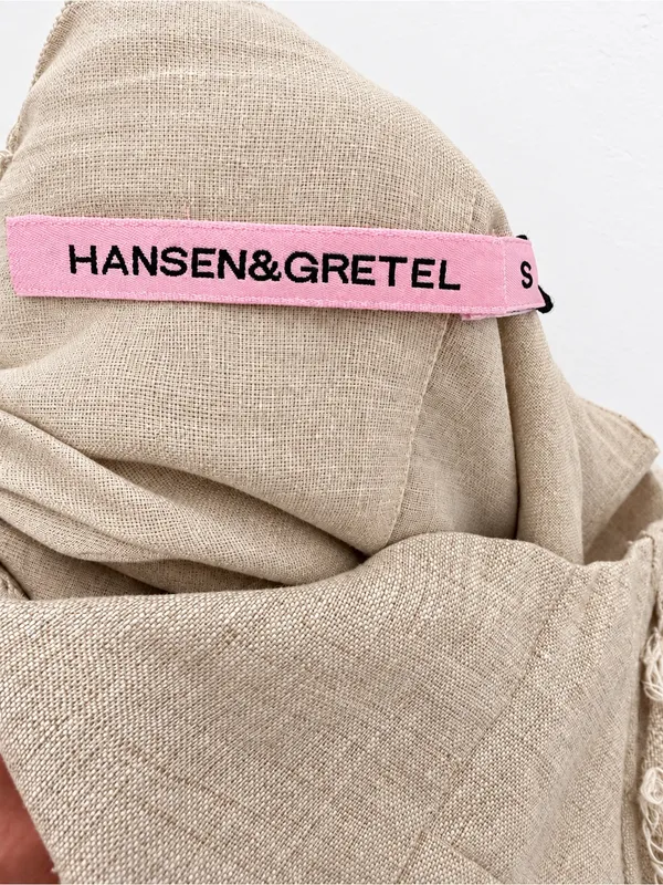 Hansen & Gretel Fowler Midi Dress In Sand Sz S - Image 5