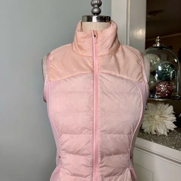 Lululemon Down For It All Vest Down Winter Coat Pink Mist Size 4 - Image 5