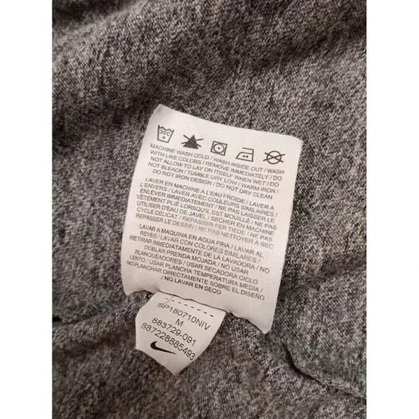Vintage Nike Hooded‎ Full Zip Light Weight Track Jacket size Medium Gray - Image 5