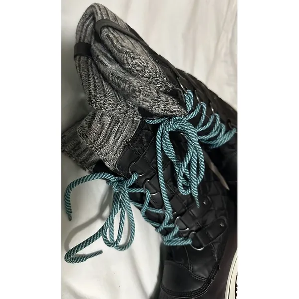 TOTES Glenda Black, Women's Lace-Up‎ Boots, Size 6 Med - Image 8