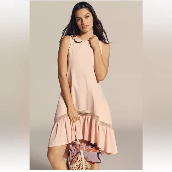 NWT Anthropologie Daily Practice Hill Up Tiered Midi Dress XS - Image 3
