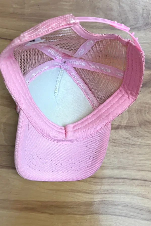 Grom Squad Girls Mermaid Hair Don’t Care Trucker Hat Pink 6-18M Adjustable 2T 3T 4T - Image 6