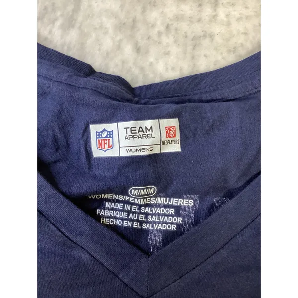 NFL Team‎ Apparel Denver Broncos Von Miller 58 Womens V-Neck T-Shirt Navy Blue M - Image 2