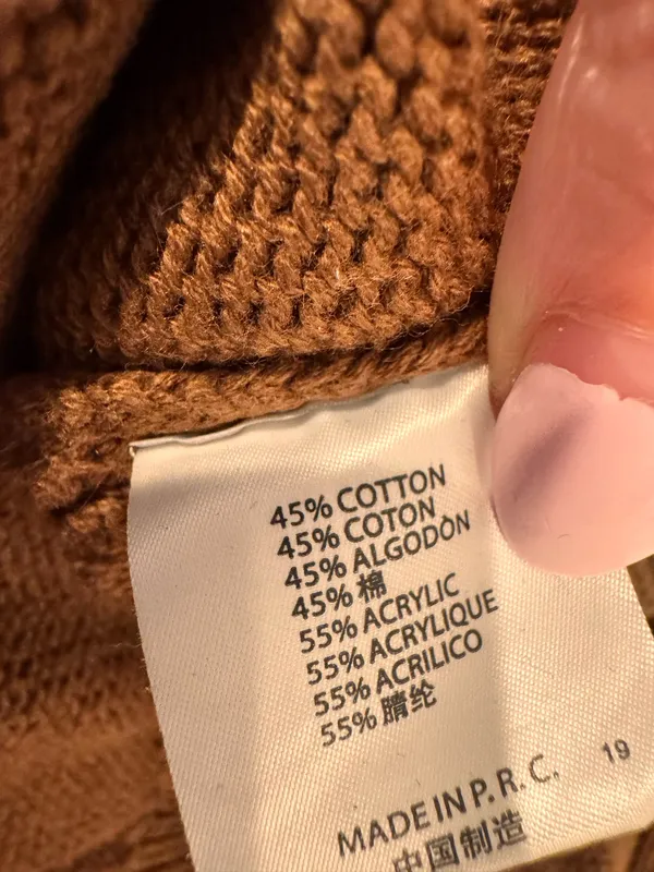 Brandy Melville Oversized Brown Sweater Crewneck S M L - Image 5