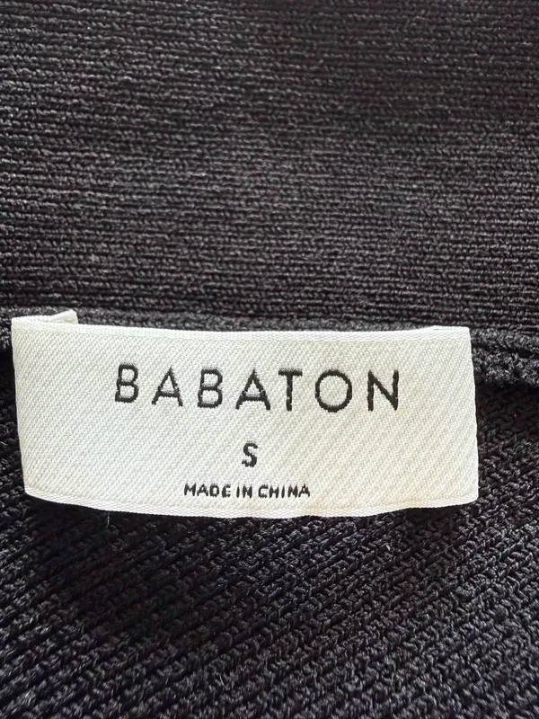 Babaton Aritzia Black Ribbed Criss-Cross Halter Top Small - Image 3