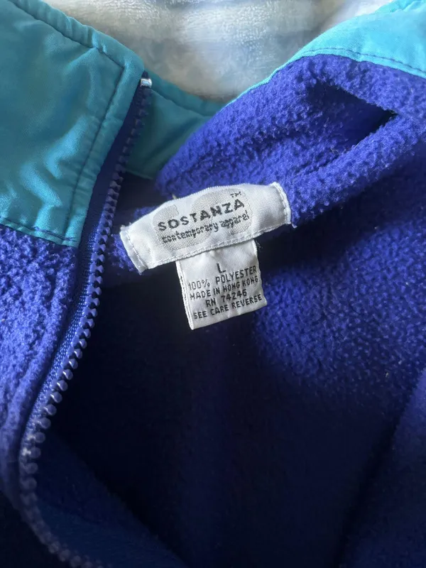 Retro Quarter Zip Purple Size L - Image 2