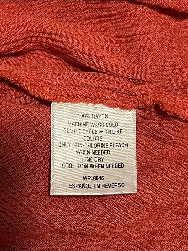 Style & Co. Rust Red Lace-Up Peasant Blouse - Image 6
