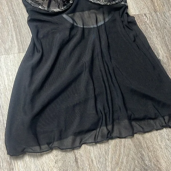 Jessica Simpson Black Lace Sheer Babydoll Lingerie - Image 8