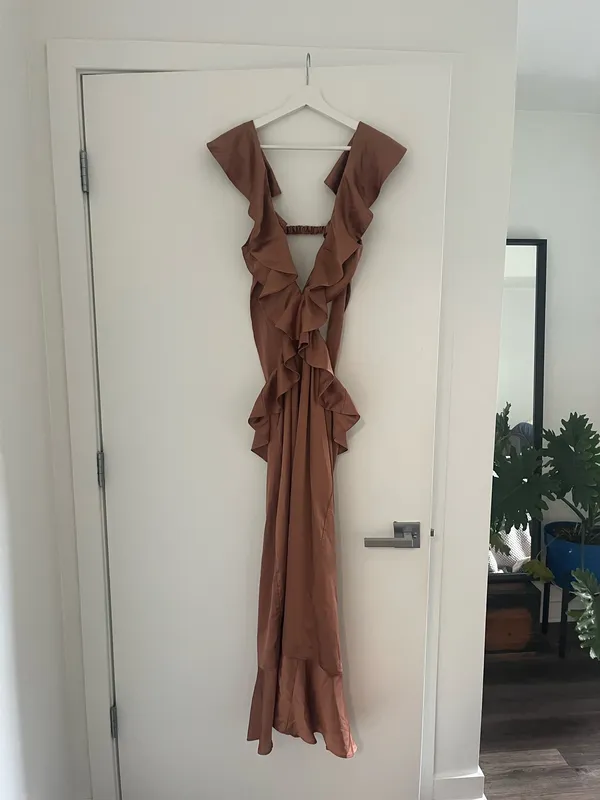 Show Me Your Mumu - Zoey Midi Dress ~ Copper Luxe Satin - Image 6