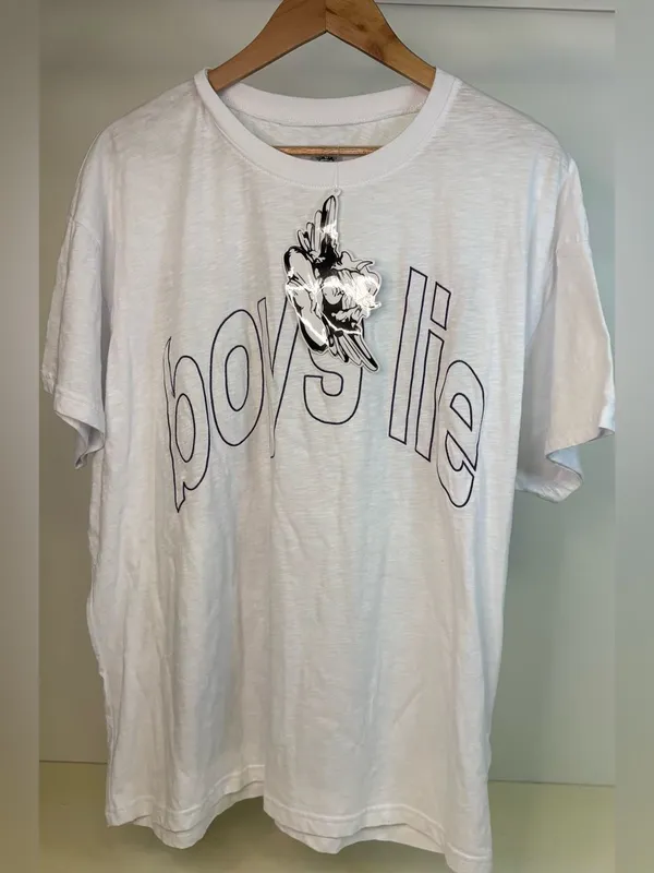 Boys Lie White T‑Shirt with Green and Pink Graphic - Image 4