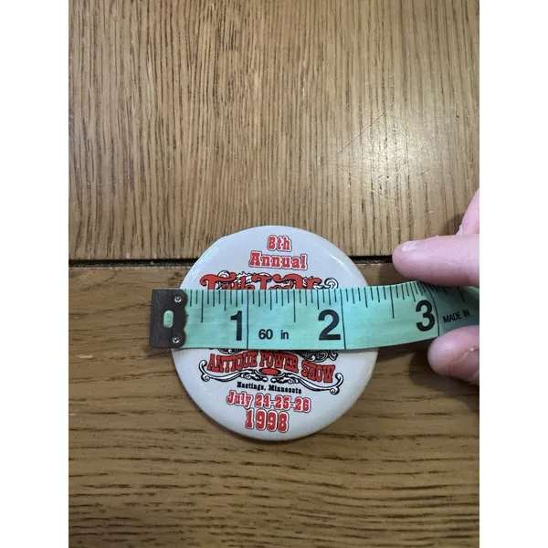8th Annual Little Log House Antique Power Show Hastings MN Button 1998‎ VTG - Image 3