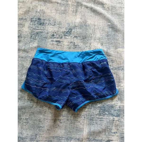 Nike Blue Dri Fit Athletic Running Shorts Women's Medium - Image 2