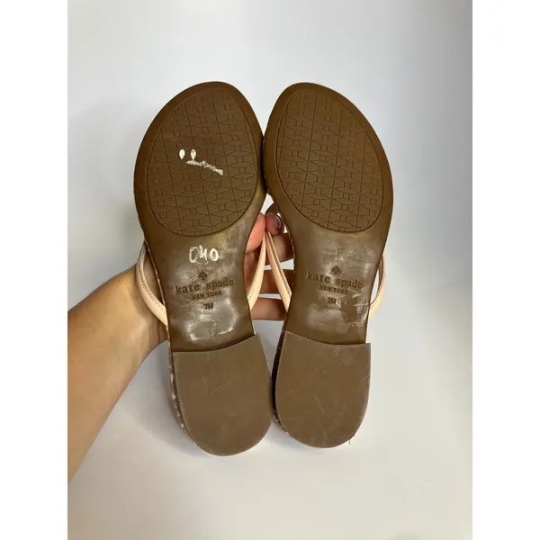 Kate Spade New York mistic bow thong sandals flip flops light pink womens size 7 - Image 7