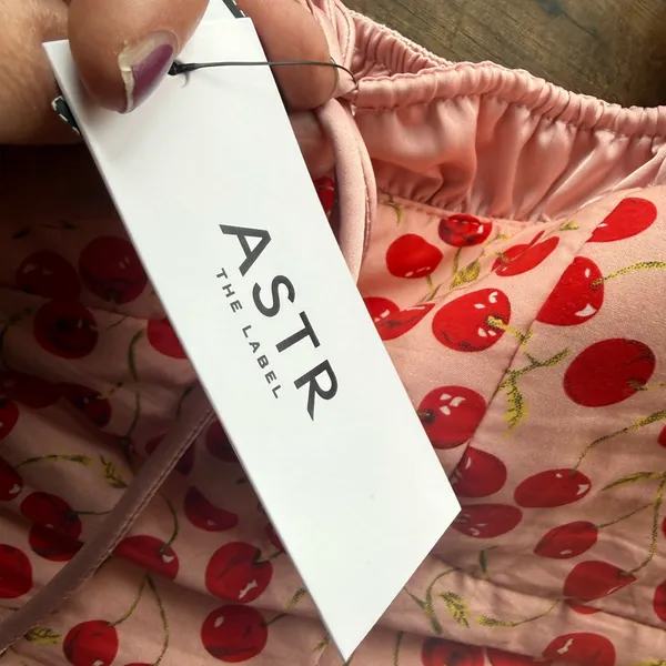ASTR The Label Cherry Pink Milkmaid Cropped Cami Valentines Bustier Top S NWT - Image 7