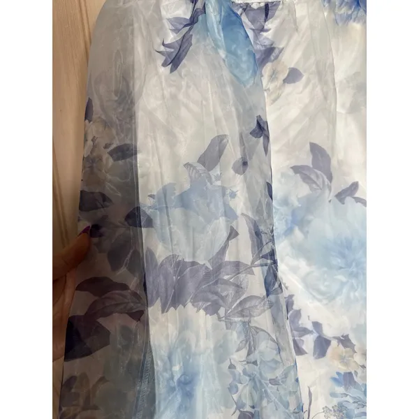 NWT Lulus Sweet Composure White Floral Organza Off-the-Shoulder Midi Dress XXL - Image 4