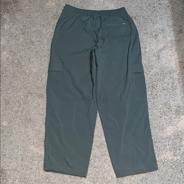 Athleta Cascade Cargo Poplin Cinch Wide Leg Pant Moss‎ Green Medium - Image 5