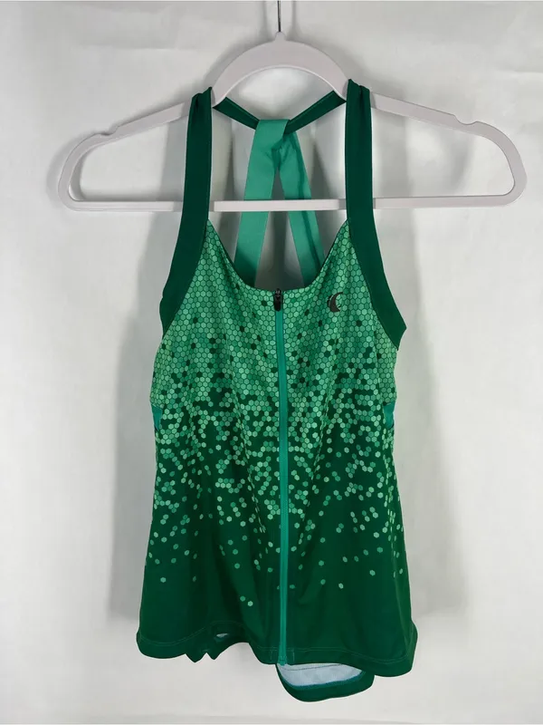 Pearl Izumi Sugar Sleeveless Cycling Jersey Green Hex Full Zip M - Image 2
