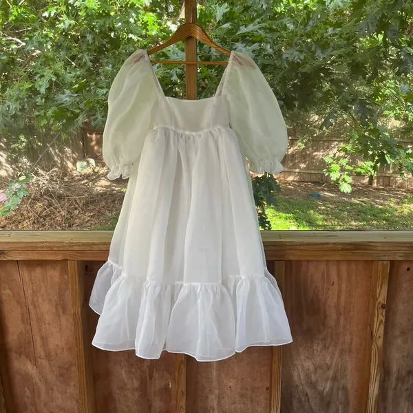 Selkie The French Puff Dress Ivory Fairy Princess Coquette Size XXS. NEW! - Image 5