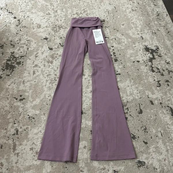 Lululemon Groove Nulu Foldover-Waist Flared Pant Size 0 NWT - Lavender Lux - Image 3