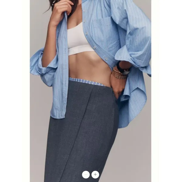 Anthropologie Maeve Wrap Pencil Midi Skirt - Image 3