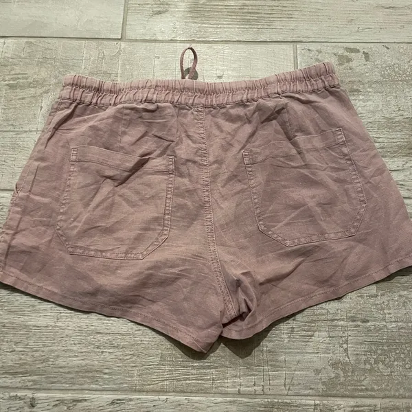Cosmic Blue Love Purple Linen Drawstring Shorts - Image 4