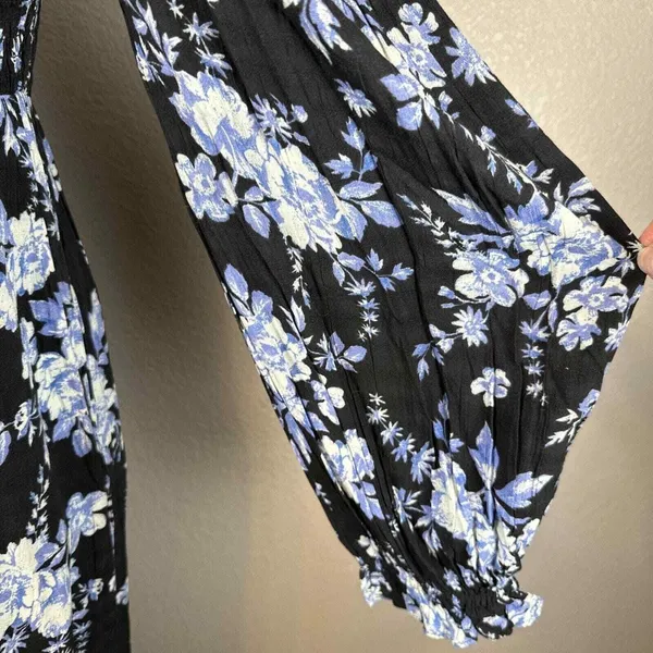 Free People Long Sleeve Jaymes Square Neck Maxi Midi Dress Size M‎ Floral NWT - Image 3