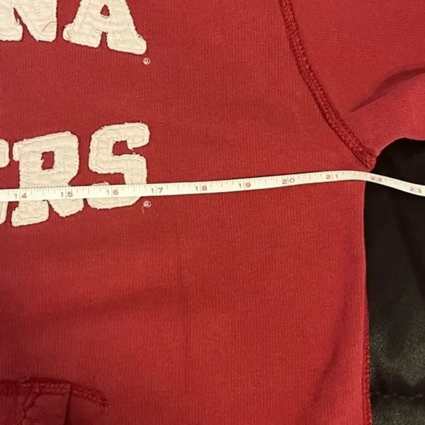Pressbox Indiana Hoosiers Red Long Sleeve Hoodie Size Large - Image 10