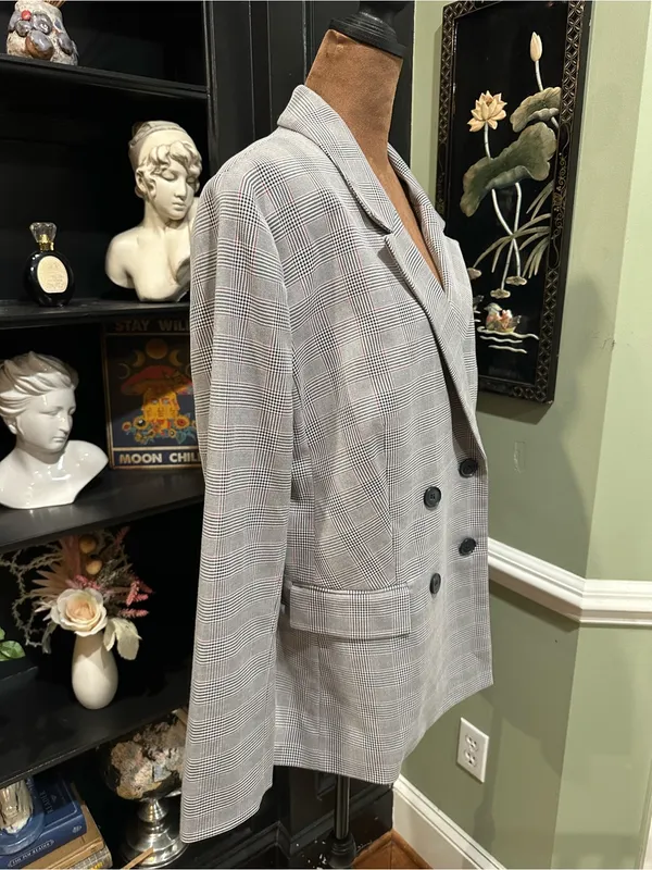 The Limited Glen Plaid Double‑Breasted Blazer – NWT – Size 14 - Image 8